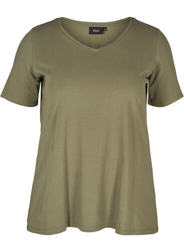 Basic t-shirt, Deep Lichen Green, Packshot image number 0