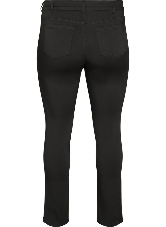Emily Stay Black jeans med normal midja, Svart, Packshot image number 1