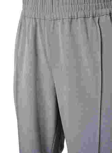 Gråmelerade byxor med resår i midjan, Medium Grey Melange, Packshot image number 2