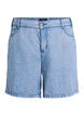L&ouml;sa jeansshorts med h&ouml;g midja, Bl&aring;, Packshot image number 0