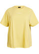 T-shirt i ekologisk bomull med ett litet motiv framtill, Gul, Packshot image number 0