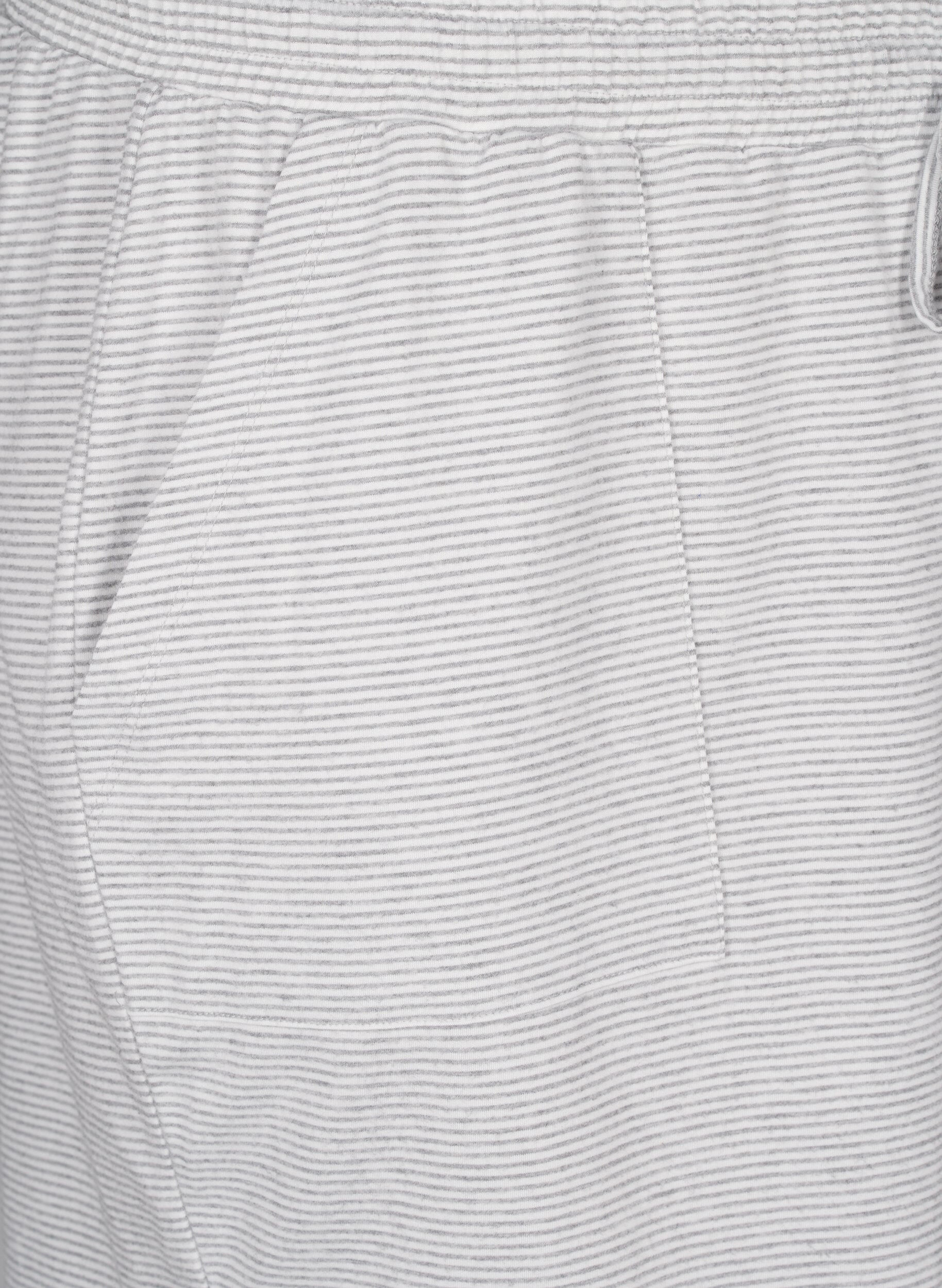 Zizzi Randiga pyjamasshorts med h&ouml;g midja, LGM Stripe, Packshot image number 2