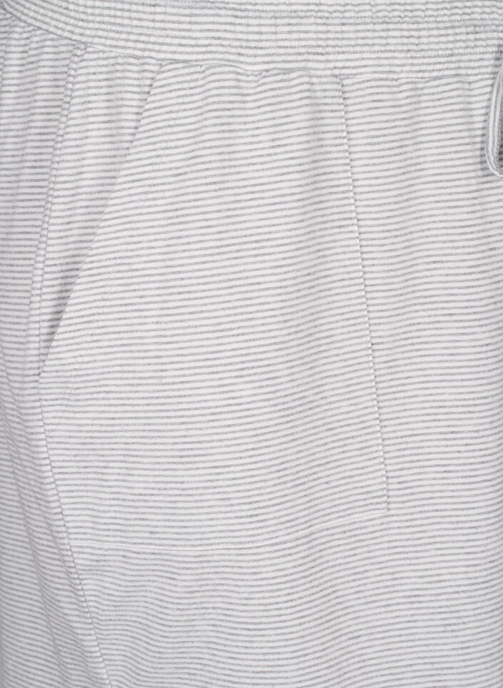 Randiga pyjamasshorts med hög midja, LGM Stripe, Packshot image number 2