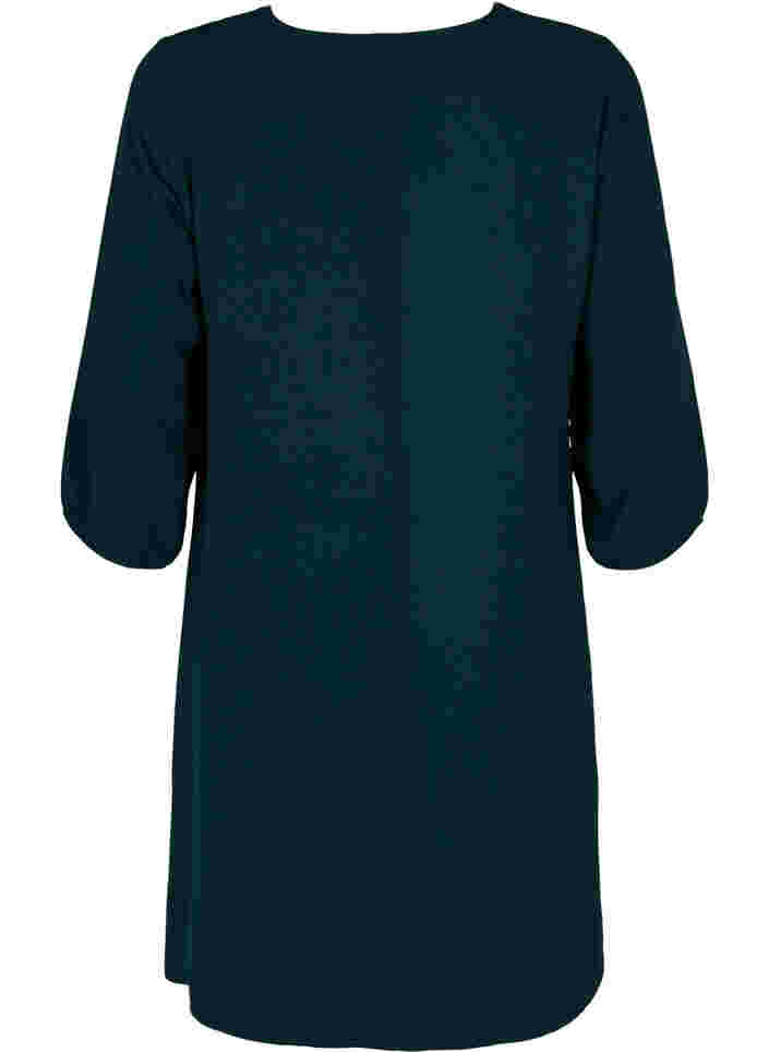 Klänning med spets och 3/4-ärmar, Scarab, Packshot image number 1