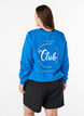 Sweatshirt med texttryck, Bl&aring;, Model image number 2