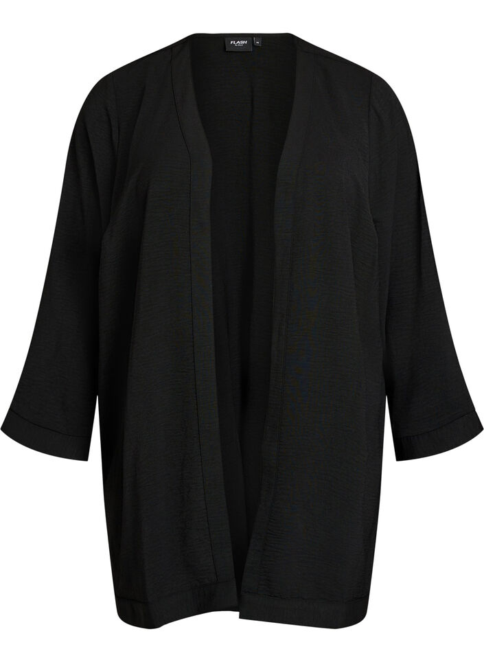 Kimono med 7/8-&auml;rmar, Svart, Packshot image number 0