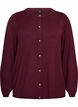 Cardigan med runda knappar, R&ouml;d, Packshot image number 0