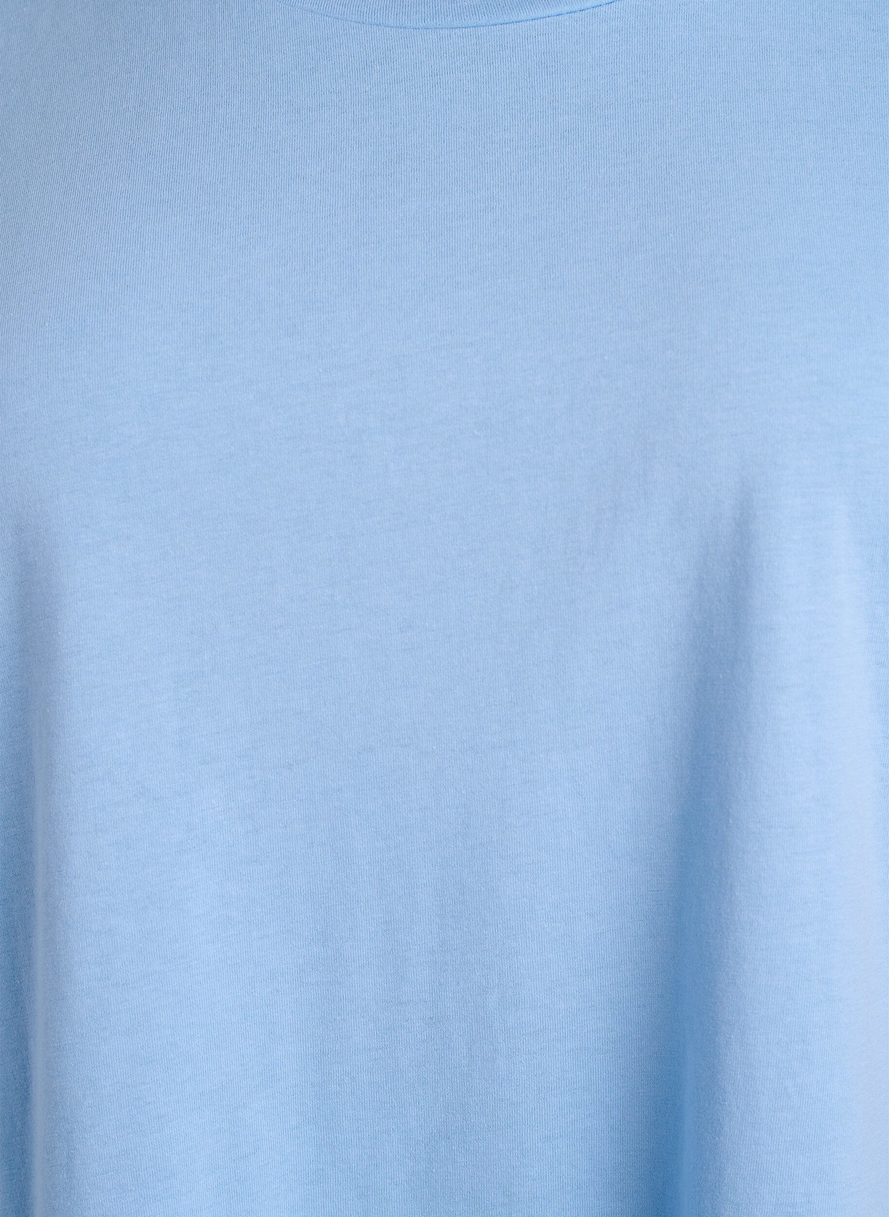 ZizziKort&auml;rmad t-shirt i bomullsblandning, Bl&aring;, Packshot image number 2