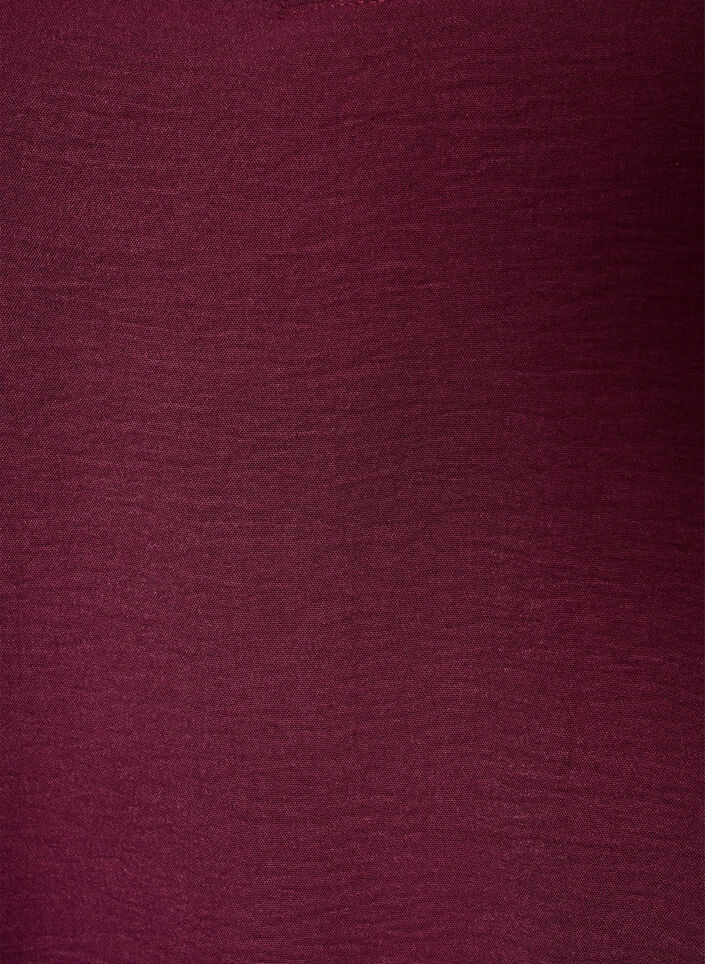 Blus med spets&auml;rmar i ballongmodell, R&ouml;d, Packshot image number 2
