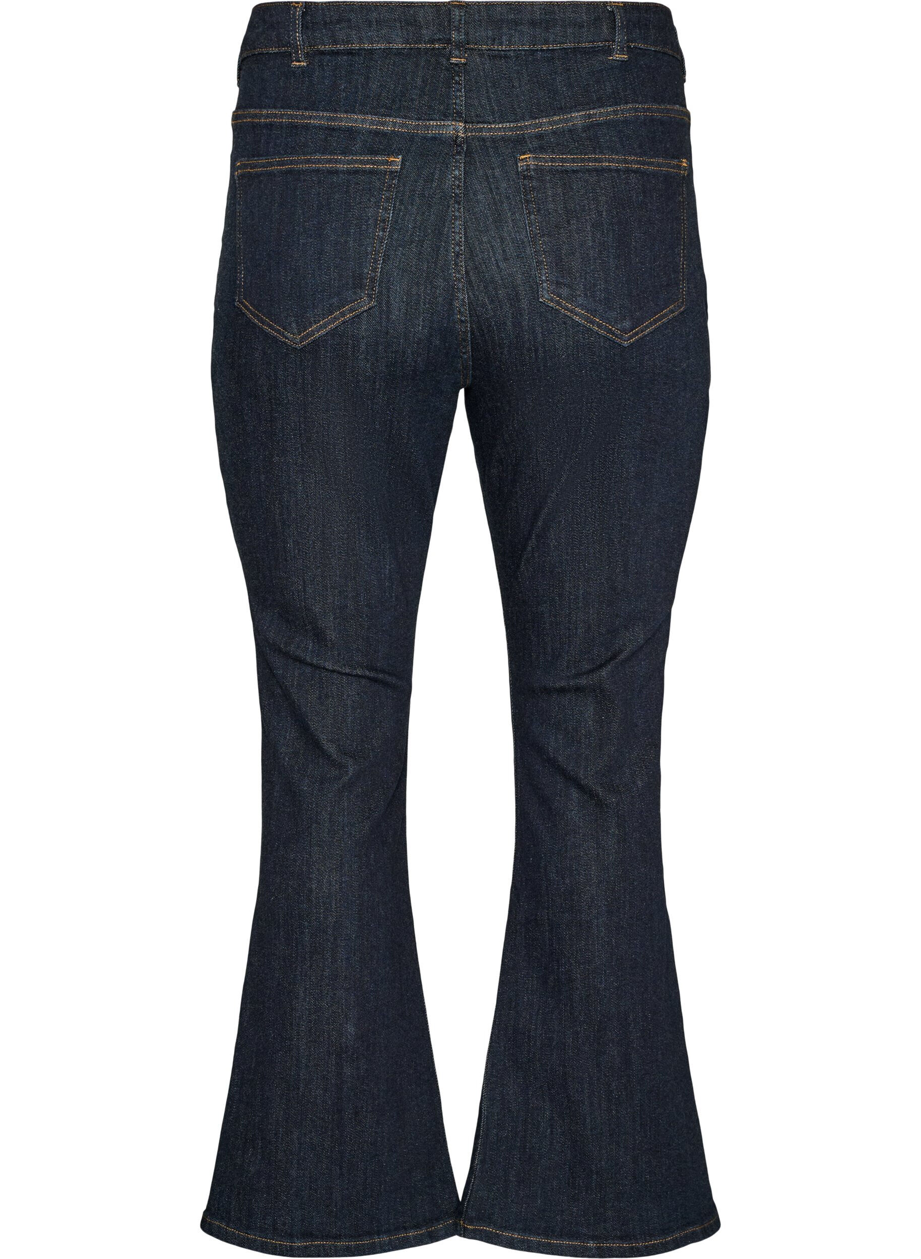 ZizziEllen bootcut-jeans med h&ouml;g midja, Bl&aring;, Packshot image number 1