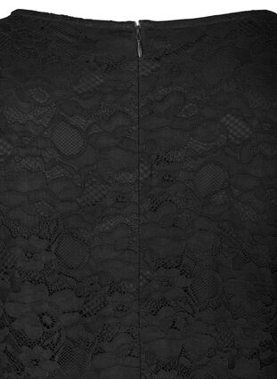 Spetsklänning med 3/4-ärmar, Black, Packshot image number 3