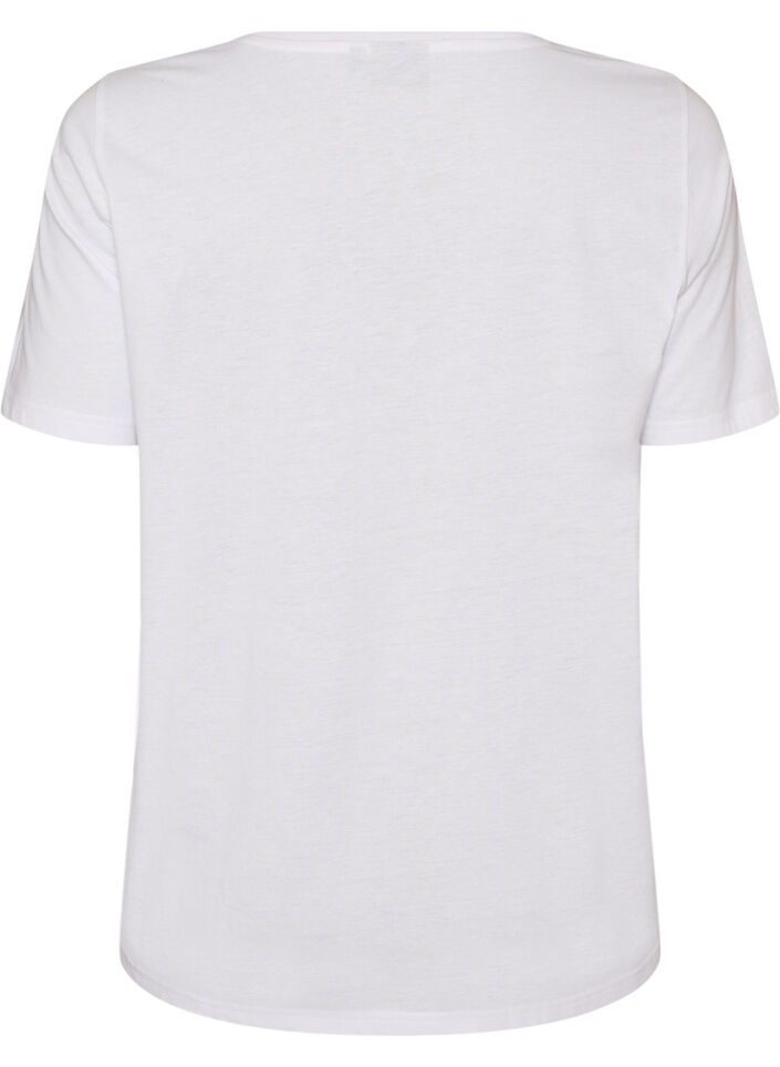 T-shirt med tryck, Vit, Packshot image number 1