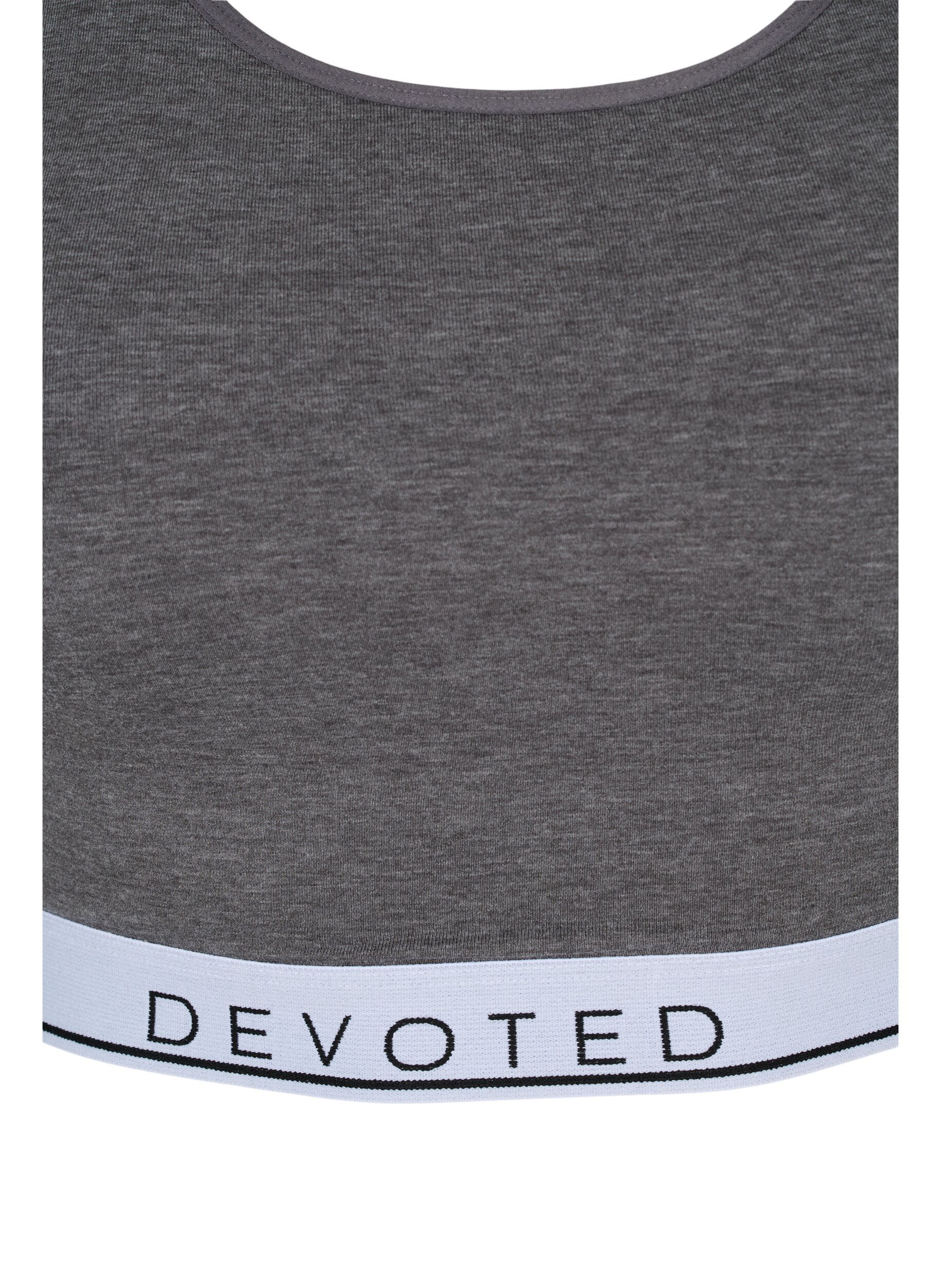 Zizzi Melerad bh med justerbara band, Medium Grey Melange, Packshot image number 2