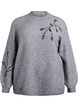 Tr&ouml;ja med p&auml;rlbroderi, Gr&aring;, Packshot image number 0