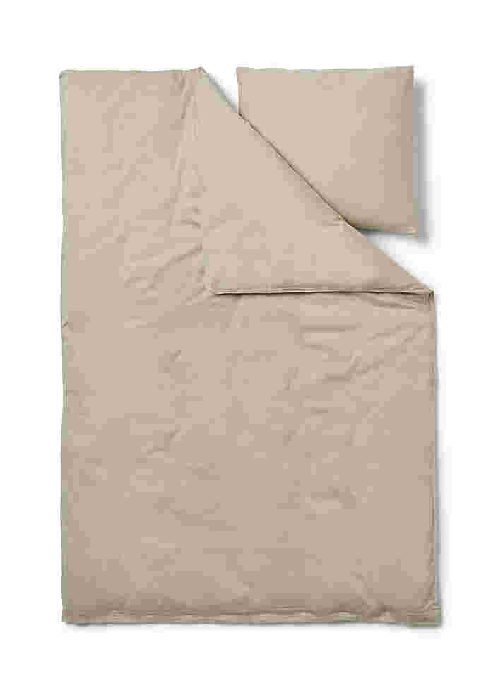 Enfärgat påslakanset i bomull, Oxford Tan, Packshot image number 1