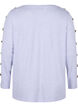 Långärmad topp med knappdetaljer, Cosmic Sky Melange, Packshot image number 1
