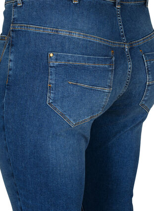 Amy-jeans med superslimmad passform och hög midja, Blue denim, Packshot image number 3