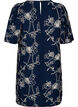 Kort A-linjeformad kl&auml;nning med broderat m&ouml;nster, Bl&aring;, Packshot image number 1
