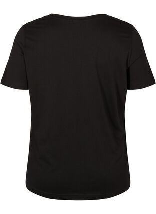 T-shirt i bomull med tryck, Black/Magnificent, Packshot image number 1