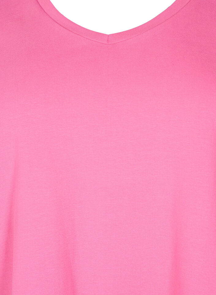 Bas-t-shirt i bomull, Rosa, Packshot image number 2