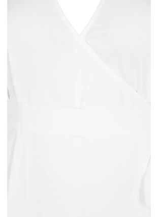Omlottklänning med långa ärmar, Bright White, Packshot image number 2