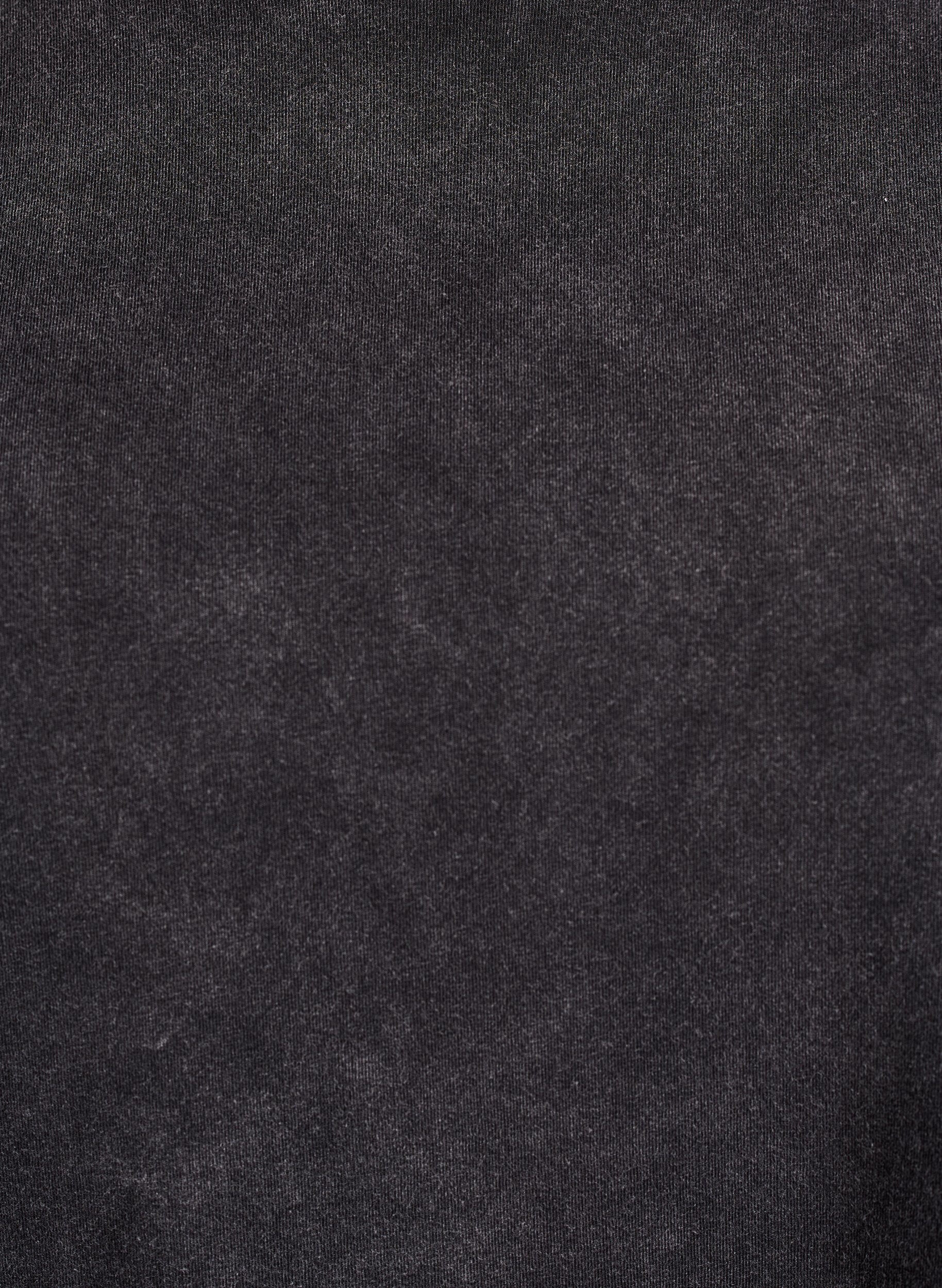 Zizzi Sportig t-shirt i bomull med tv&auml;ttad effekt, Svart, Packshot image number 2