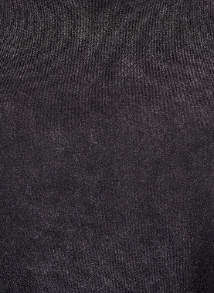 Sportig t-shirt i bomull med tv&auml;ttad effekt, Svart, Packshot image number 2