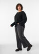 Jeans i bred passform med vertikala denimdetaljer, Gr&aring;, Model image number 2
