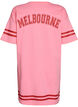 Kort t-shirtkl&auml;nning med sportiga detaljer, Rosa, Packshot image number 1