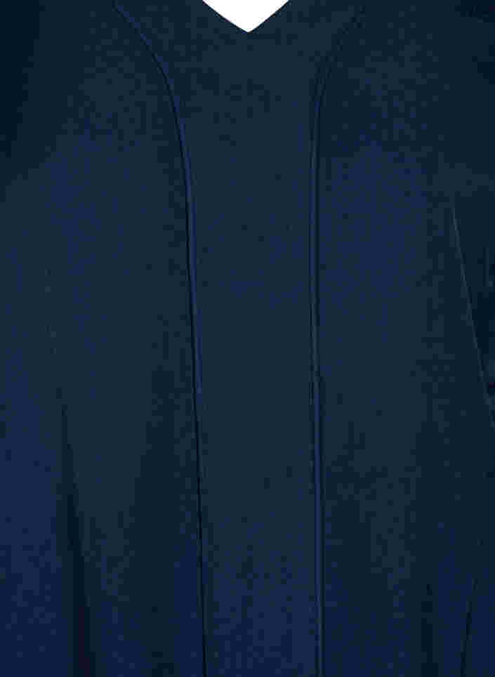 Långärmad tunika med smock, Navy Blazer, Packshot image number 2