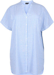 Randig skjorta med bröstfickor, Light Blue Stripe 