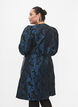 Omlottklänning i jacquard med 3/4 ärmar, Black Blue, Model image number 1