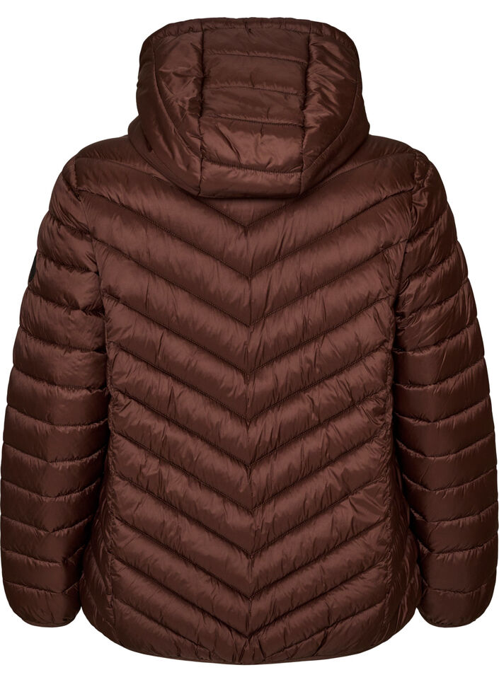 L&auml;tt jacka med huva, Brun, Packshot image number 1