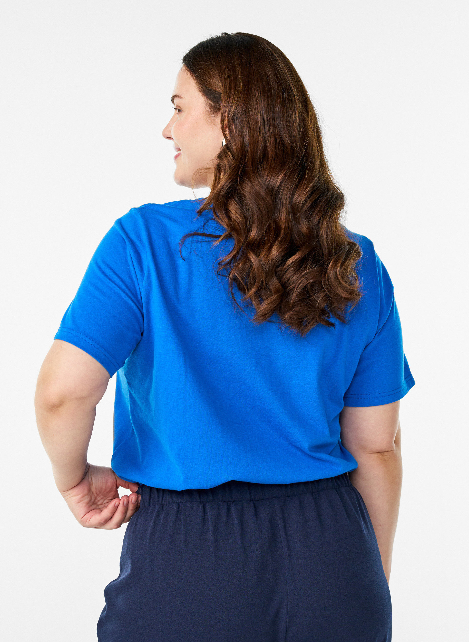 ZizziT-shirt med tryck, Bl&aring;, Model image number 2