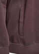 Sweatshirt med h&ouml;g krage och fickor, Brun, Packshot image number 3