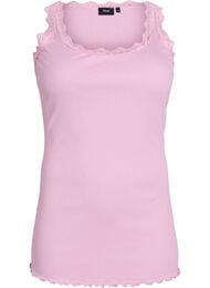 Topp med spetskant, Rosa