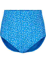 Blommiga bikinitrosor med extra hög midja, Blue Flower Print