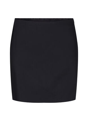 Kort kjol med slits, Black, Packshot image number 0