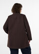 A-linjeformad kappa med guldknappar, Brun, Model image number 2