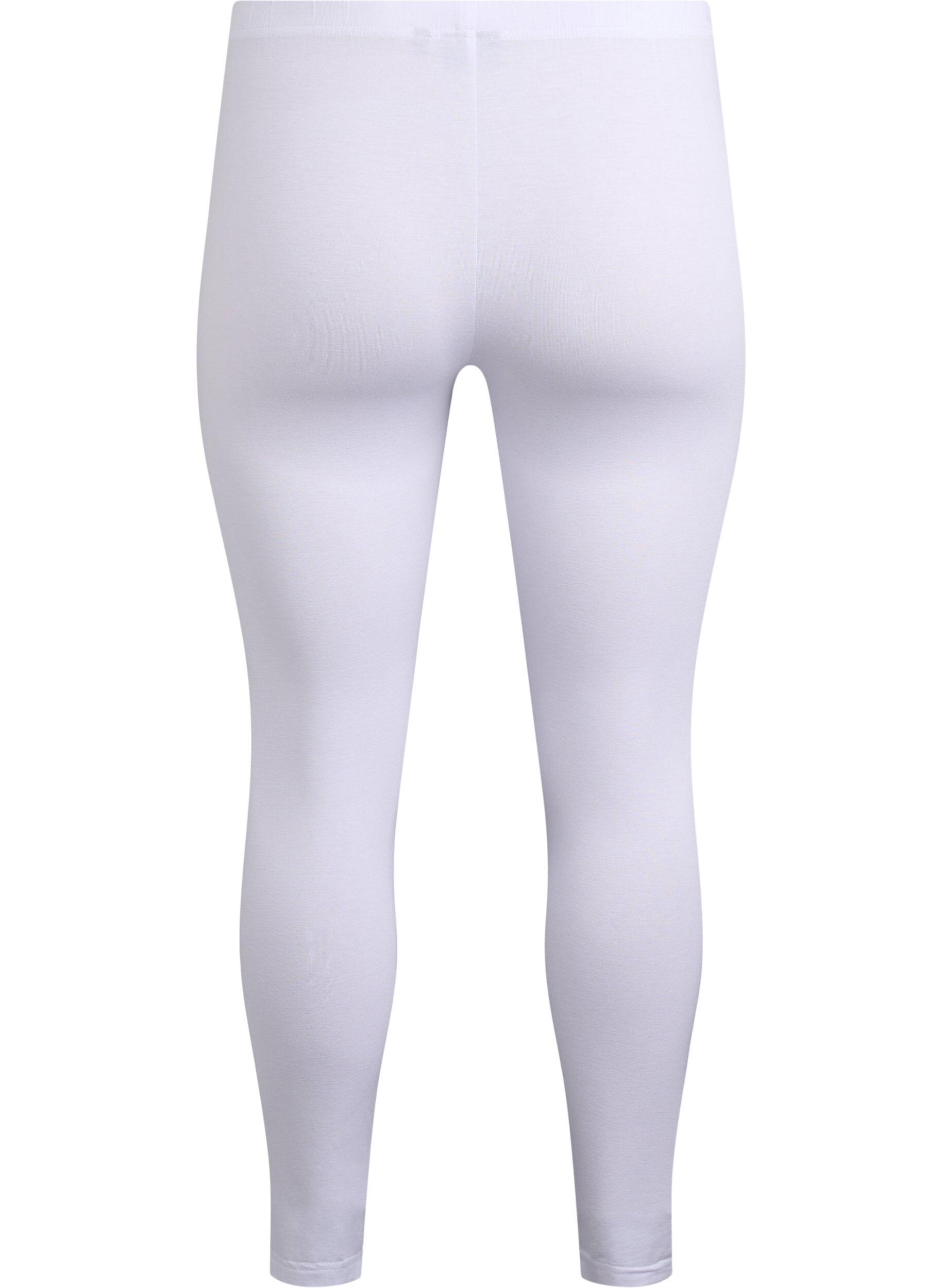 ZizziBasic leggings i viskos, Vit, Packshot image number 1