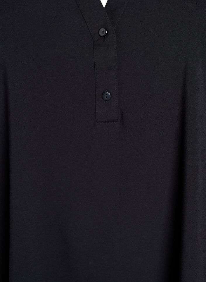 FLASH – Ärmlös viskosblus, Svart, Packshot image number 2