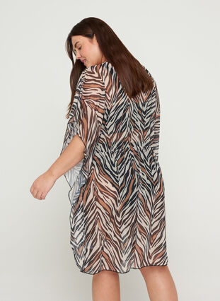 Strandklänning med justerbar midja, Zebra Print, Model image number 1