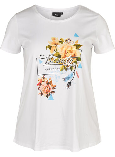 T-shirt, Bright White/Beauty, Packshot image number 0