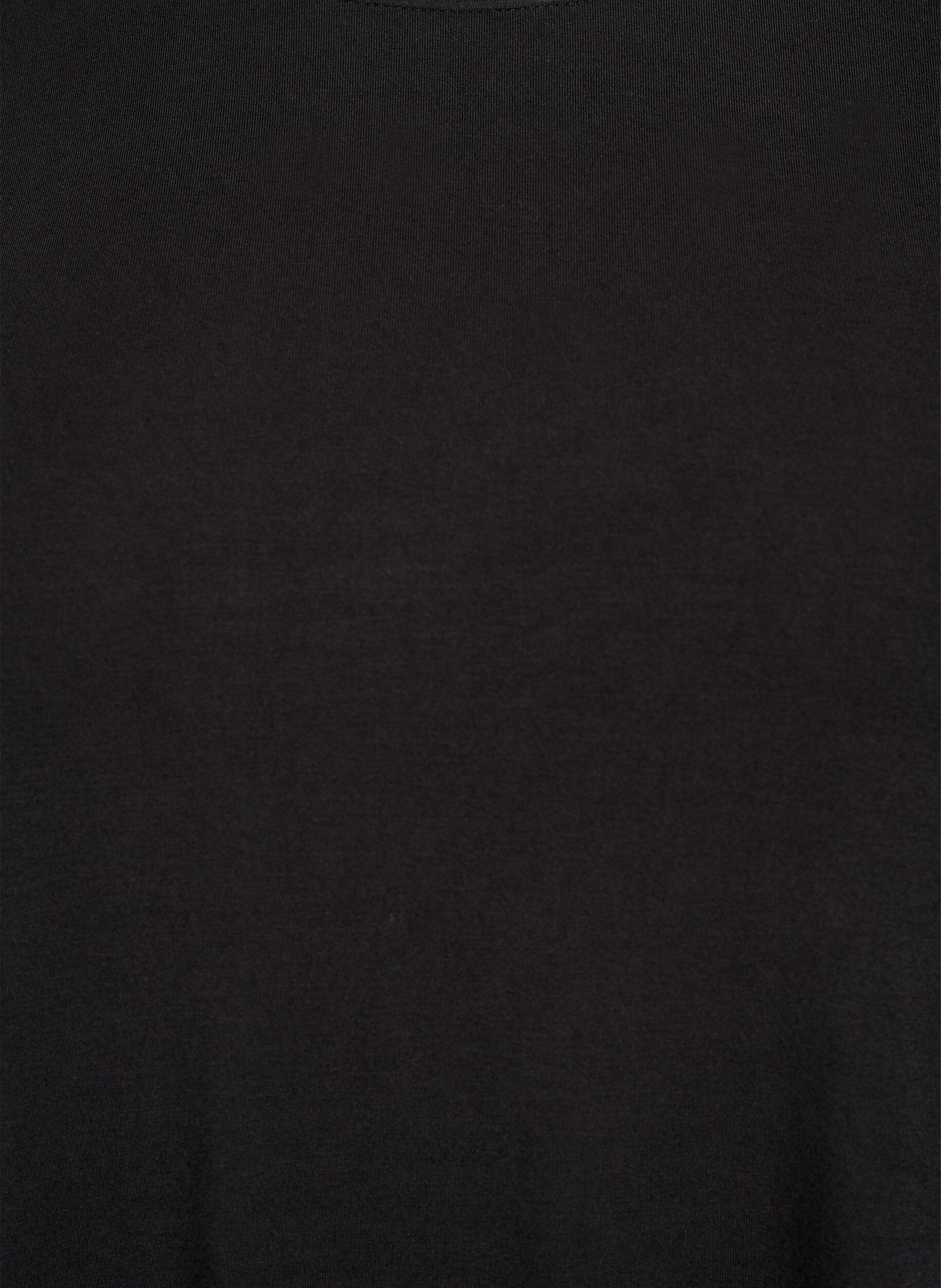ZizziEnf&auml;rgad blus med l&aring;nga &auml;rmar, Svart, Packshot image number 2