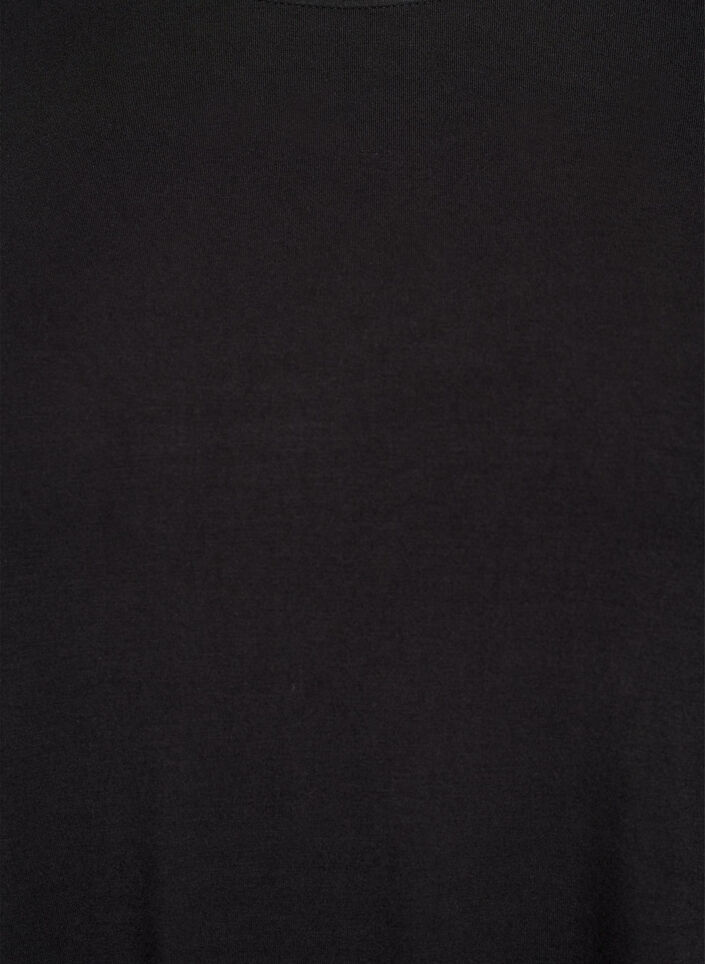 Enf&auml;rgad blus med l&aring;nga &auml;rmar, Svart, Packshot image number 2