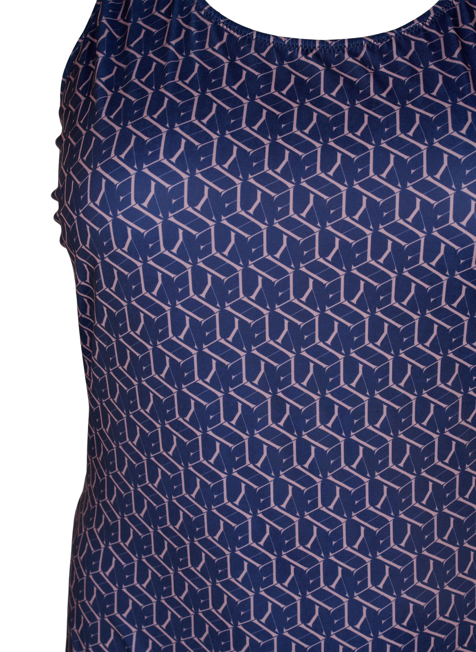 Zizzi Baddr&auml;kt med tryck och korslagda band i ryggen, Text Print, Packshot image number 2