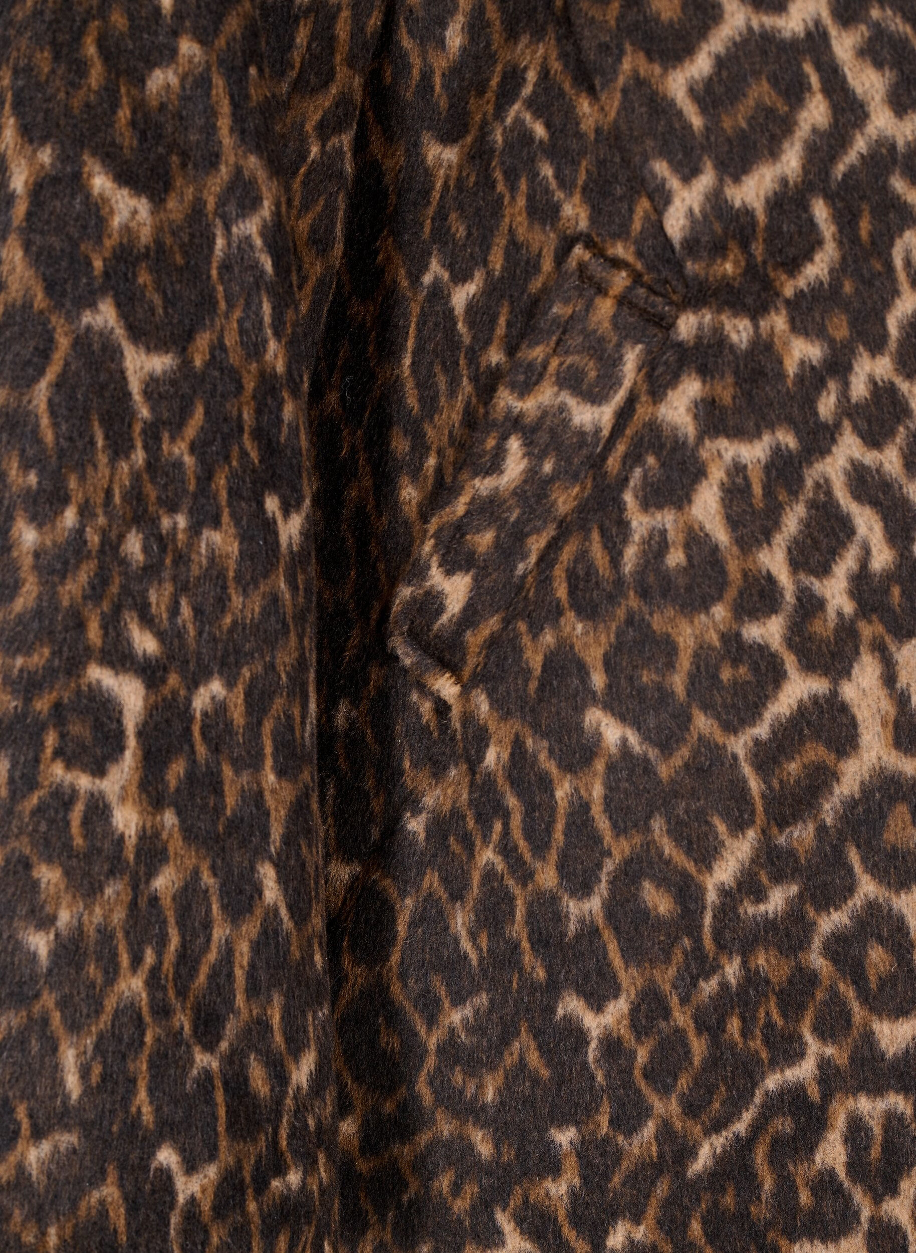 Zizzi Leopardm&ouml;nstrad kappa med dubbelkn&auml;ppning, Brun, Packshot image number 3