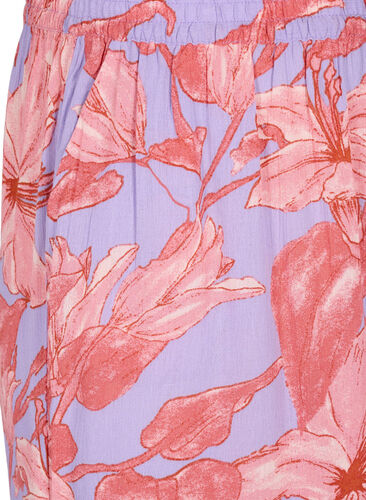 Culottebyxor i viskos med lös passform, Lavender Flower, Packshot image number 2