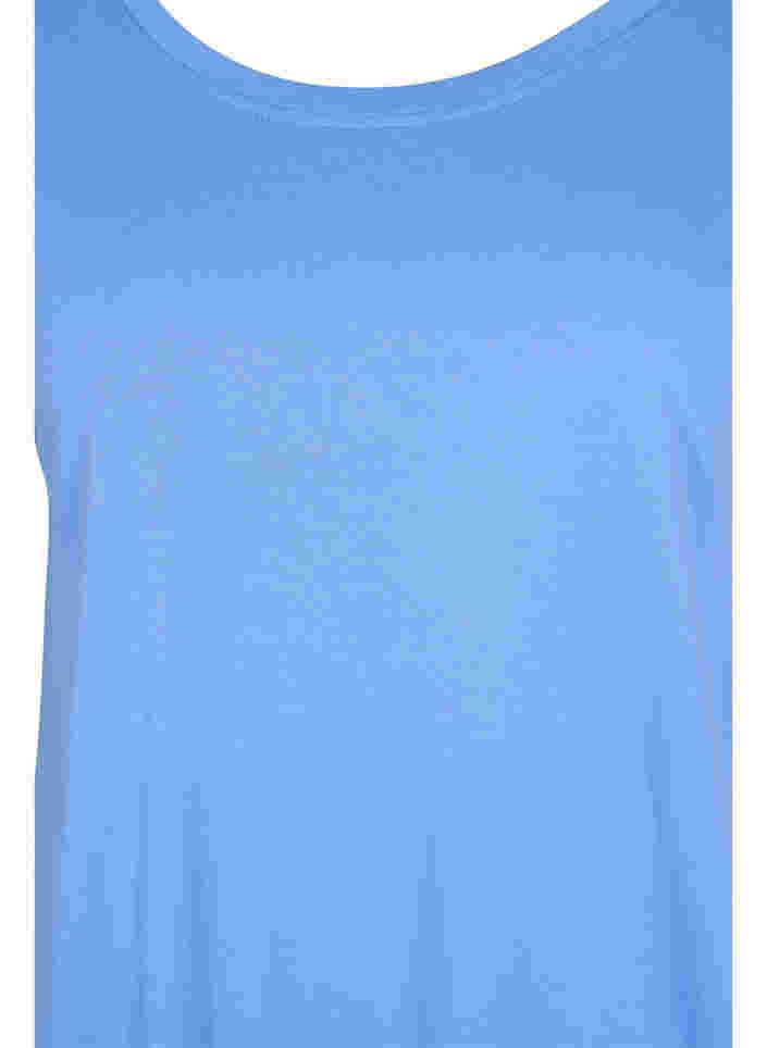 Kortärmad t-shirt med dragsko i nederkant, Ultramarine, Packshot image number 2