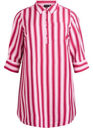 Kort kl&auml;nning med krage och br&ouml;stficka, Rosa